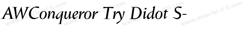 AWConqueror Try Didot S字体转换